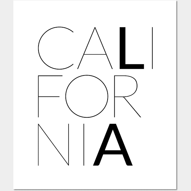 L.A. California (Light) Wall Art by VectorVectoria